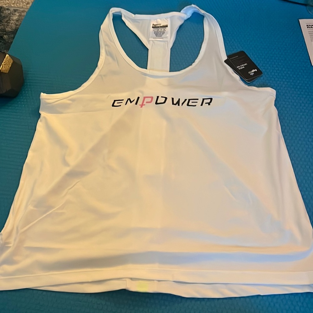 HYPRMV womens empower tank white size large